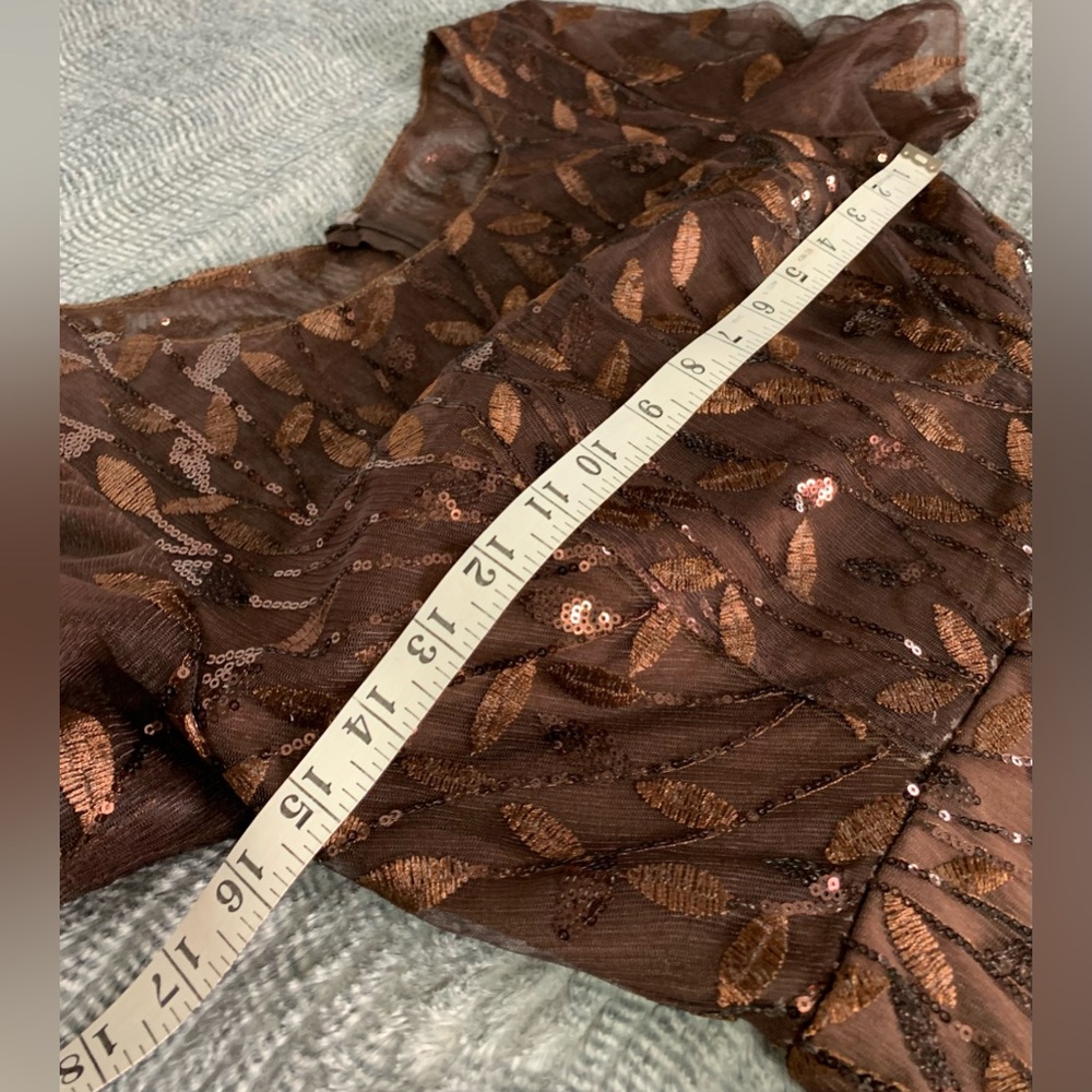 Elegant Brown Gown for Cocktail Events Wedding Prom Gala - Picture 10 of 16